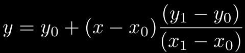 Interpolação linear (fonte: Wikipedia) Exemplo de interpolação de cores dos vértices de um triângulo Interpolação linear é um método de ajuste de curvas usando