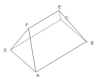 ) (Fuvest) Geometria Espacial - Pirâmides ABE e CDE são, respectivamente, Calcule o volume da pirâmide. 0 e 7.