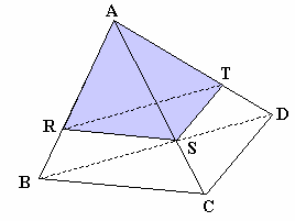 70) Solução: Seja ABCD um tetraedro regular. Seja P um ponto qualquer interior a esse tetraedro. Considere as pirâmides ABCP, ABDP, BCDP e ACDP.