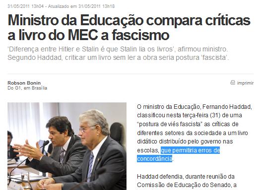 70 (Texto 5) Notemos a mudança do tempo verbal na constituição linguística dos enunciados da segunda e terceira notícia veiculada (futuro do pretérito aceitaria, permitiria) como um indício de