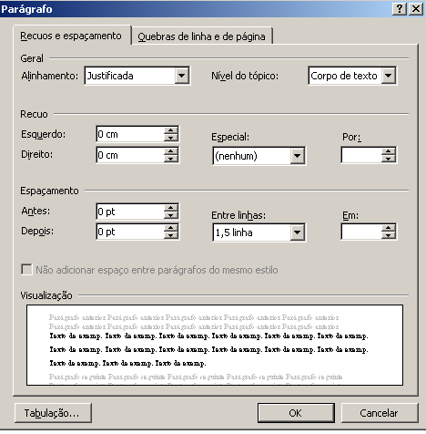 31 5.3 Configurando o parágrafo Na barra de menu escolha a opção: Formatar e Parágrafo.