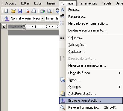 36 5.5.2 Formatando estilos Deve-se inicialmente formatar os estilos "TÍTULO 1, Título 2, Título 3, Título 4 e Título 5 como indica as normas desse manual.