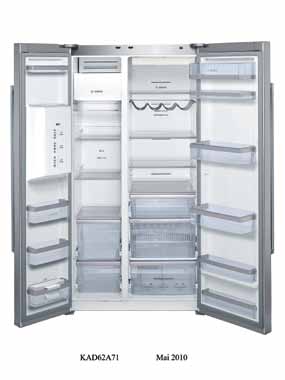 Side by Side NoFrost CoolSpace 23 KAD 62A71 - Inox com tratamento AntiDedadas Side by Side NoFrost CoolSpace PRVP c/iva 3.