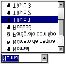 Uma forma simples de aplicar estilos a um texto é utilizar a caixa de Estilos da barra de ferramentas de formatações: Proceda do seguinte modo: 1.