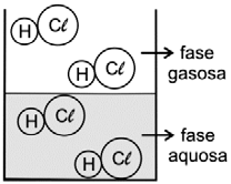 Química QUÍMICA 01. Observa-se que uma solução aquosa saturada de HCl libera uma substância gasosa.