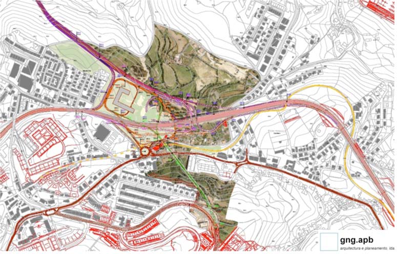 Figura 35 Definição do programa base de nós das redes rodoviárias tendo por base a classificação hierárquica das vias a ligar Exemplo 1: Ligação Av.24 de Julho/ Av.de Ceuta.