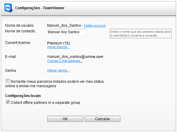 TeamViewer - Lista de parceiros do TeamViewer Nota: Alternativamente, você também pode criar uma conta TeamViewer através de nosso website. No navegador de web, insira a URL http://login.teamviewer.