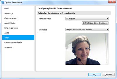 TeamViewer - Funções multimédia 8.2 Transmissão de vídeo 8.2.1 Estabelecimento de uma transmissão de vídeo com um parceiro Se quiser que seu parceiro não ouça apenas, você pode transmitir seu vídeo com uma webcam.