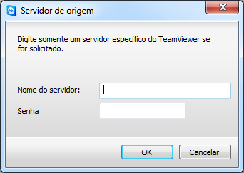 TeamViewer - Opções 10.9.2 Servidor do TeamViewer Nesta caixa de diálogo, você pode definir um servidor específico.