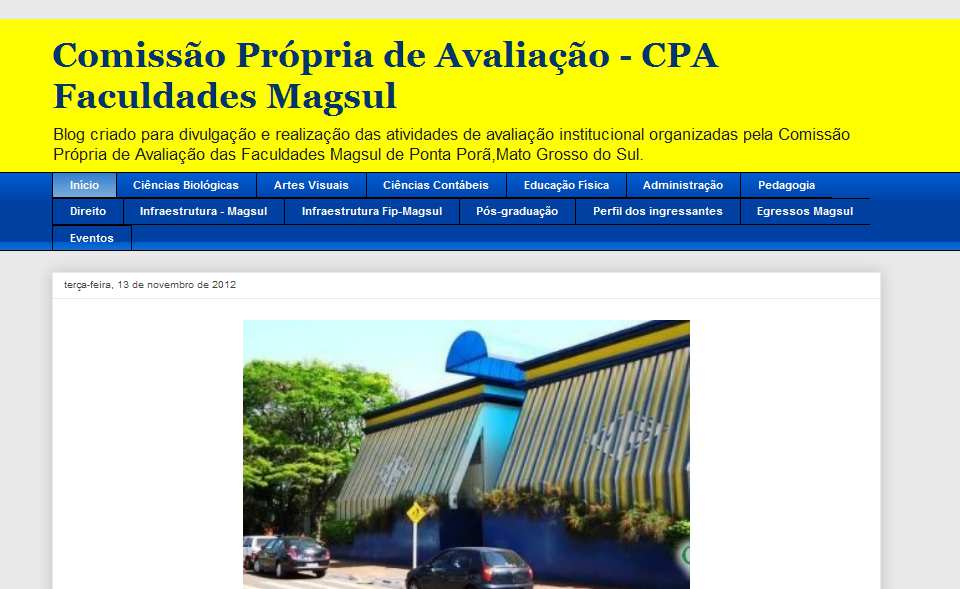 Figura 8 - blog da CPA das Faculdades Magsul.