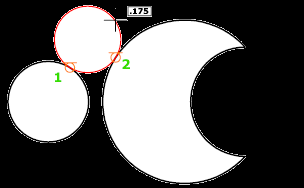 object for second tangent of circle: P2 Specify radius of circle: 30 NOTA: Acionado o comando CIRCLE Acionamos o