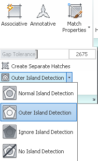 Nota: Bordas de círculos desconfigurados podem ser reparados usando REDRAW ou REGEN. SELECT OBJECTS a área a ser hachurada é determinada por seleção convencional de entidades.