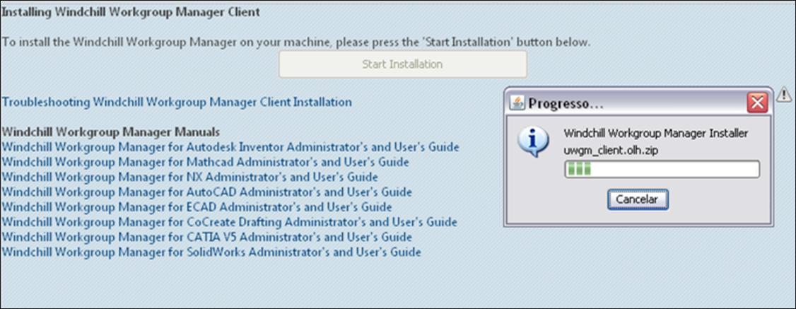 5. Para instalar o integrador selecione Start Instalation. Figura 5 Clicar em Start Instalation. 6.