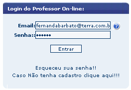 º) Escolha Cadastrar-se se as informações estiverem corretas º) Escolha Click aqui para alterar os dados para