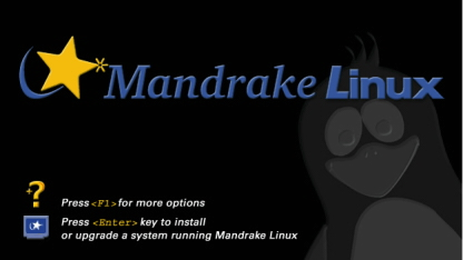A primeira pergunta feita pelo instalador é a linguagem que será usada. O suporte a Português do Brasil nas versões 8.2 e 9.x melhorou bastante em relação ao Mandrake 8.1 e anteriores.