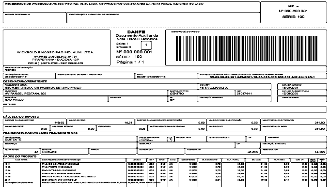 Documento Auxiliar da NF-e
