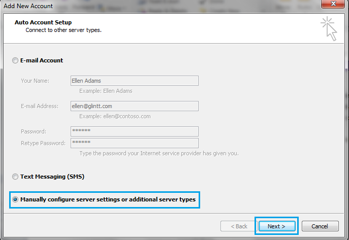 Utilização via Microsoft Office Outlook Para utilizar a conta Zimbra no Microsoft Office Outlook pela primeira vez, devem ser efetuados os seguintes passos.