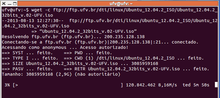 TESTANDO A INTEGRIDADE DAS ISOs E LIVE-USB: 1 - Tabela com os arquivos a serem baixado em relação ao arquivo com a imagem de instalação do Ubuntu e o arquivo MD5 para verificar a integridade, se é o