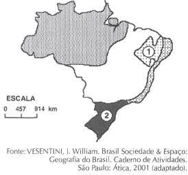 Relacione a estrutura geológica brasileira e a exploração econômica dos principais recursos minerais, nos mapas.