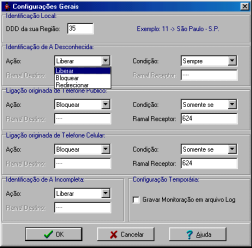Software Sentinela: Controle também as ligações recebidas O Software Sentinela possibilita total controle das ligações de entrada As ligações podem ser redirecionadas ou até bloqueadas a partir da