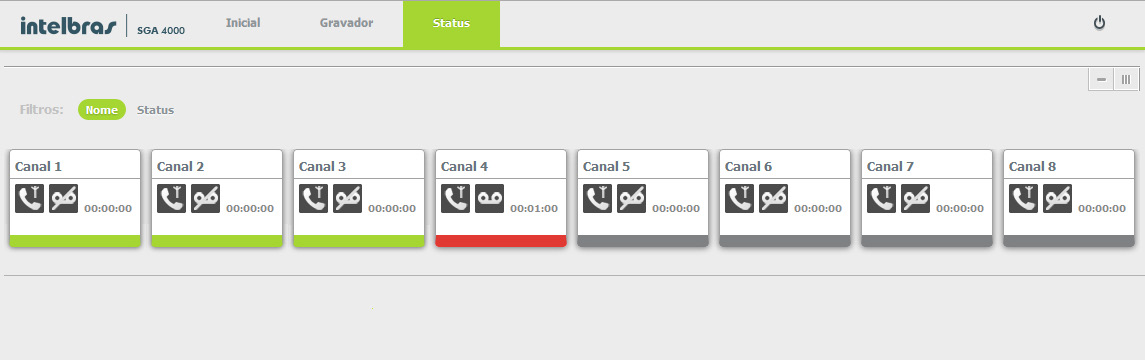 Na parte inferior esquerda, pode ser visualizado o número de páginas disponíveis e necessárias para exibir todos os registros.