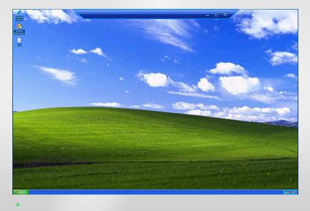 Virtual Windows XP no Modo Desktop em Tela Inteira.