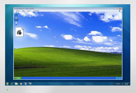 Seção 3: Usando aplicações do Windows XP no ambiente virtual O Modo Windows XP para Windows 7 faz com que seja possível usar muitos de suas antigas aplicações do Windows XP diretamente em seu