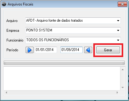 Arquivos FISCAIS Gerar arquivos: Existem 3 arquivos fiscais dentro do programa Ponto System CB7.