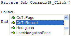 VISUAL BASIC 3. Clicar na zona do Formulário onde pretende inserir o Botão (no nosso exemplo, no cabeçalho do Formulário). 4.