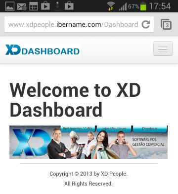 Introdução A XD Dashboard é uma plataforma Web totalmente parametrizavel que permite efectuar analise de resultados de Software XD (XD Rest, XD POS e XD Disco). Para aceder à XD Dashboard: http://www.