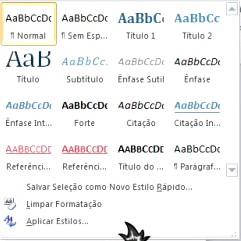 O Word possui a opção de Estilo que já tem a fonte, tamanho, cor.