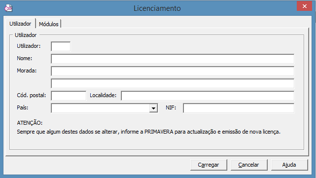 Em alternativa, o ficheiro de licenciamento pode ser descarregado a partir do userspace www.primavera.com (painel de controlo licenças) ou através da linha comercial (808 204 462).
