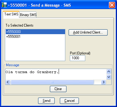 Exemplos: Envio de mensagens Teste e Instalação Criando o pacote