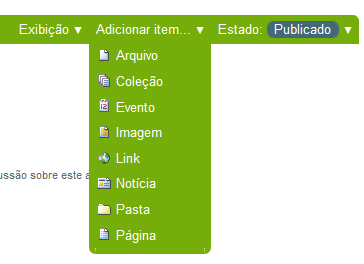 Manual do Plone para Gestores de Conteúdo Cadastrando novos tipos de conteúdo Seu site possui diversos tipos de conteúdo que podem ser gerenciados e atualizados por você.