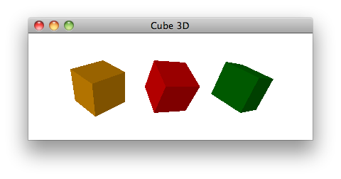 Capítulo 4 4 Modo de funcionamento 4.1 A linha de montagem Figura 5 - Cubos tridimensionais em JavaFX Inicialmente é criada uma cena, ou seja o nosso universo 3D.
