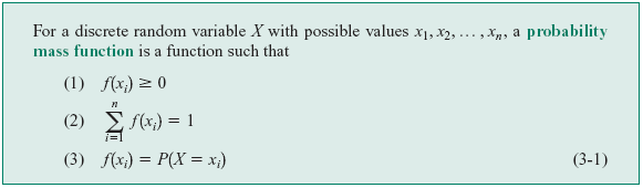 3-2 Distribuições de probabilidade e funções de probabilidade Definição Para uma variável