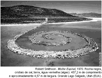 1.A obra Molhe Espiral (acima) faz lembrar o modelo atômico planetário, proposto por Ernest Rutherford (Fig. 1).