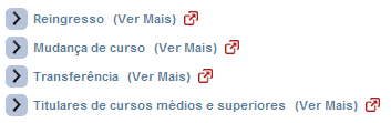 1.4 Acesso ao sistema por um utilizador já registado Após efetuar a autenticação com sucesso o candidato deverá selecionar o regime