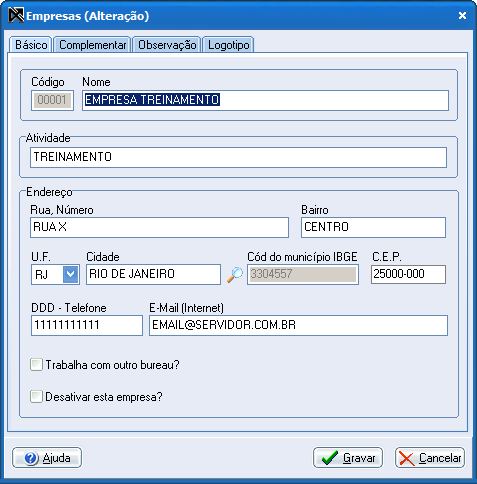 WPHD CADASTROS BÁSICOS Devemos prestar bastante atenção no preenchimento de todos os cadastros do sistema WPHD, pois serão utilizados em vários locais dos sistemas da Alterdata, inclusive na