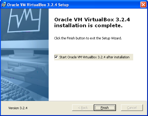 Figura 9 - Clik em Finish para concluir a instalação do Software http://virtualbox.br.malavida.