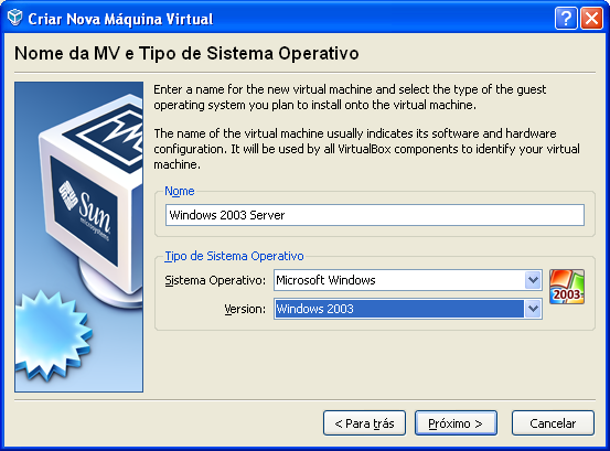 Figura 3 - Nome do Sistema Operativo