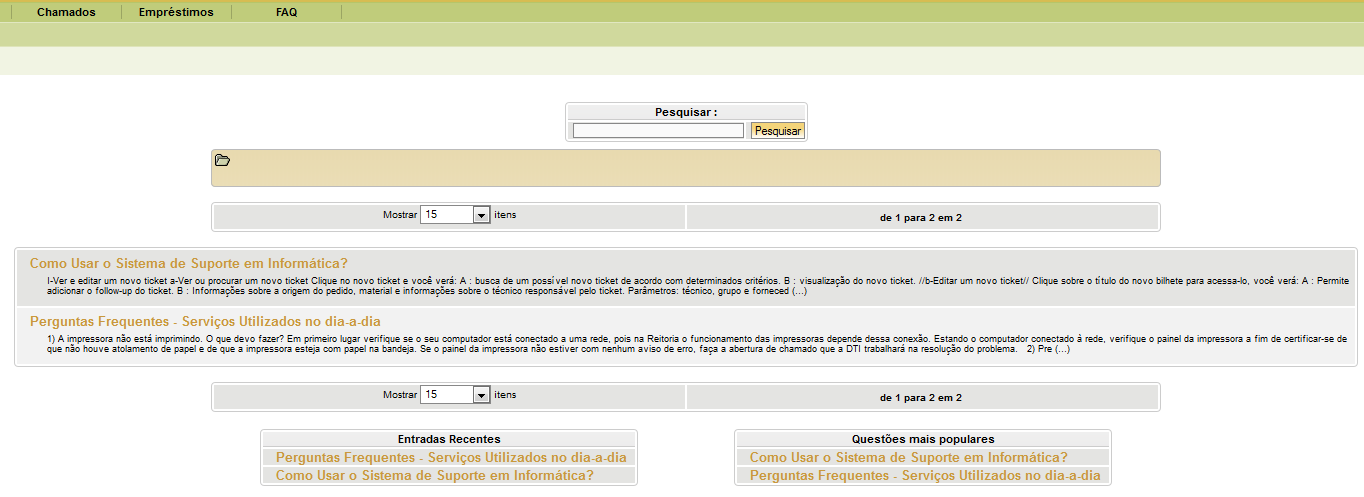 Ao selecionar um dos itens, surgirá na tela um calendário no qual o usuário deverá clicar sobre a data em que deseja fazer o agendamento da solicitação. Ao clicar na data surgirá a tela a seguir.