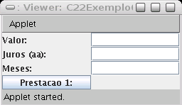8 Desenvolvendo aplicações para a Internet Figura 22.6. appletviewer exibindo o applet do Exemplo 22.6 22.