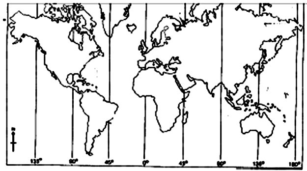 01 - (Furg RS) Uma cidade localizada a 70º de longitude está adiantada em quantas horas do meridiano de Greenwich?