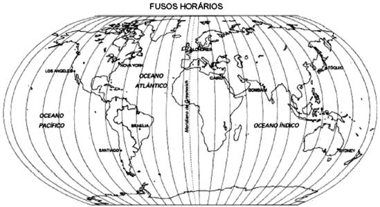 c) O Acre e extremo oeste do Amazonas encontramse no primeiro fuso horário brasileiro. d) O fuso horário do Brasil, que determina a hora oficial do país, corresponde ao segundo fuso brasileiro. e. O primeiro fuso horário do Brasil corresponde ao segundo fuso a oeste do Greenwich.