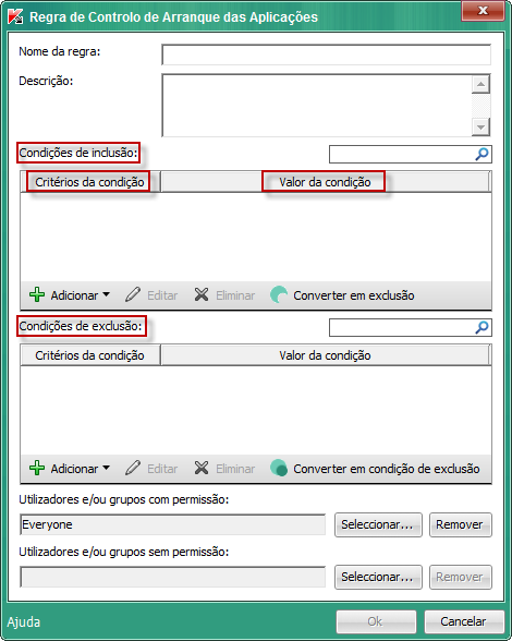 M A N U A L D O A D M I N I S T R A D O R SOBRE AS REGRAS DE CONTROLO DE ARRANQUE DAS APLICAÇÕES Uma regra de controlo de Arranque das Aplicações é um grupo de definições que define as seguintes