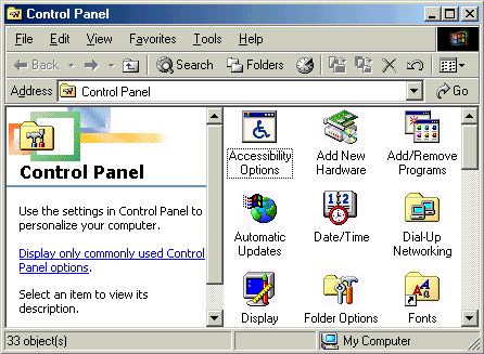 Windows ME 1º PASSO: Instalar o componente para acesso Dial-Up e VPN através do painel de controle conforme abaixo: No painel de controle, entre em "Adicionar ou remover programas", na guia