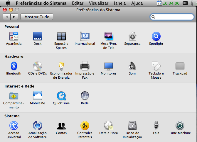MAC OS 1º PASSO: Selecione a opção Preferências do Sistema como mostra a tela abaixo.
