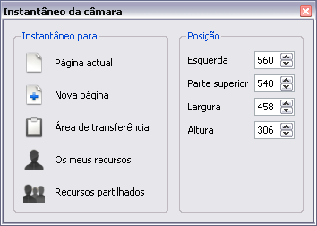 Utilizar a Câmara file://c:\programas\activ Software\Inspire\help\pt\using_the_camera.htm Page 3 of 5 Nova página Capte a imagem para uma nova página no final do flipchart.