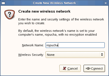 Se a placa wireless oferecer suporte ao modo de ponto de acesso, você poderá usar o NetworkManager para configuração.